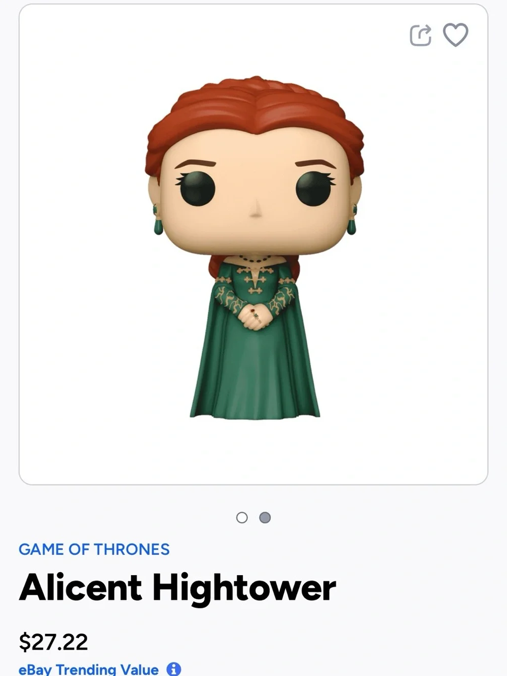 Funko Alicent Hightower Vinyl Figure in Green and Red-Orange- 03
